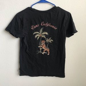Vans vintage Black Tiger Logo T shirt
